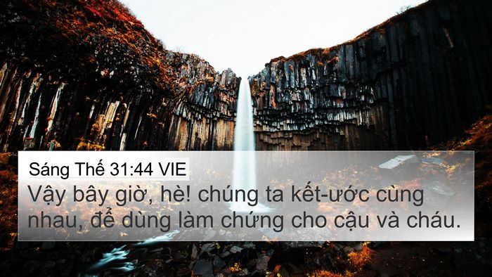 Sáng Thế 31:44 VIE Bible Verse Image