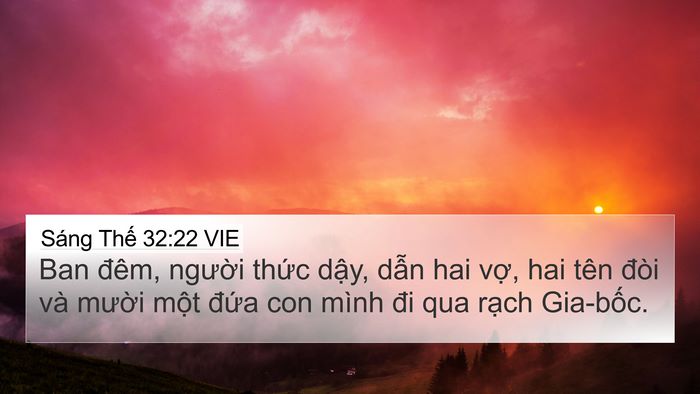 Sáng Thế 32:22 VIE Bible Verse Image