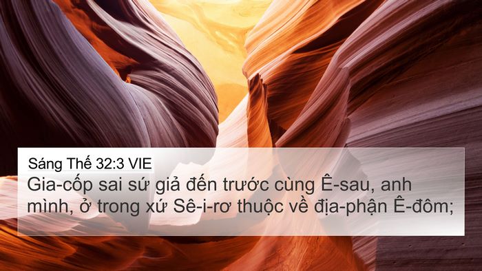 Sáng Thế 32:3 VIE Bible Verse Image