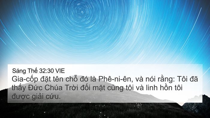Sáng Thế 32:30 VIE Bible Verse Image