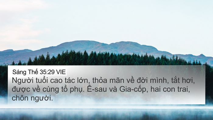 Sáng Thế 35:29 VIE Bible Verse Image