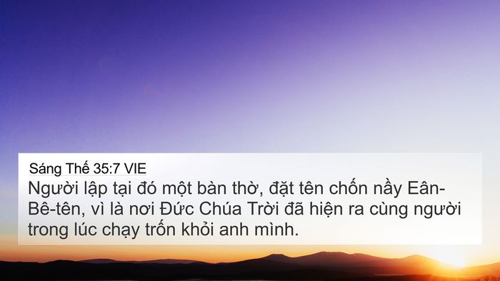Sáng Thế 35:7 VIE Bible Verse Image