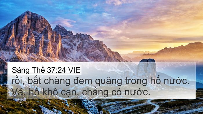 Sáng Thế 37:24 VIE Bible Verse Image