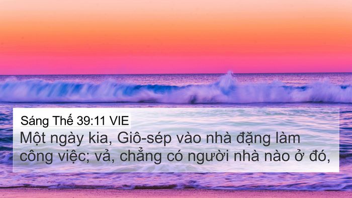 Sáng Thế 39:11 VIE Bible Verse Image