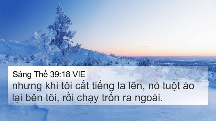 Sáng Thế 39:18 VIE 4K Wallpaper - nhưng khi tôi cất tiếng la lên, nó tuột - 4K Wallpaper Bible Verse