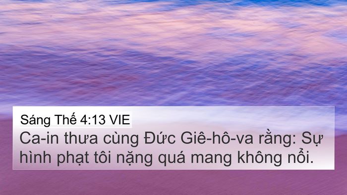 Sáng Thế 4:13 VIE Bible Verse Image