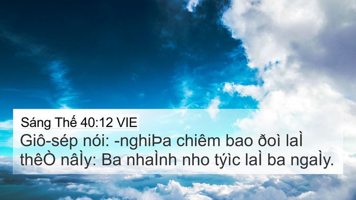 Sáng Thế 40:12 VIE Bible Verse Image