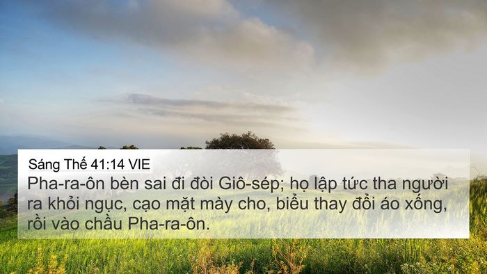 Sáng Thế 41:14 VIE Bible Verse Image