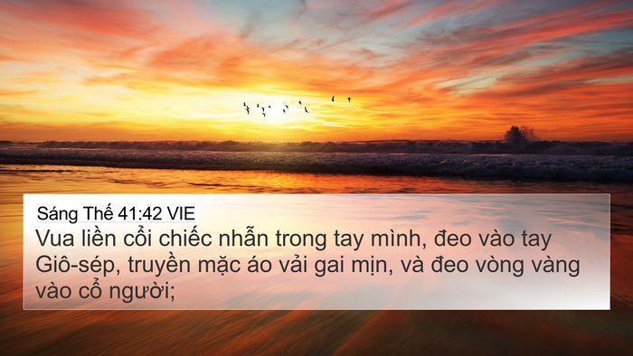 Sáng Thế 41:42 VIE Bible Verse Image