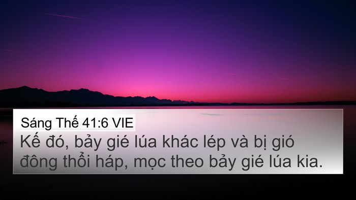 Sáng Thế 41:6 VIE Bible Verse Image