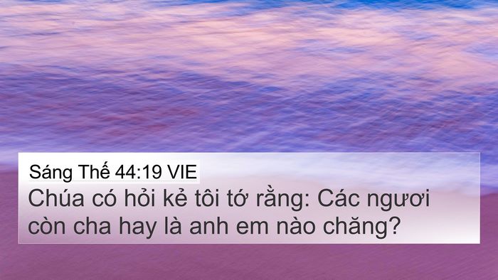 Sáng Thế 44:19 VIE Bible Verse Image