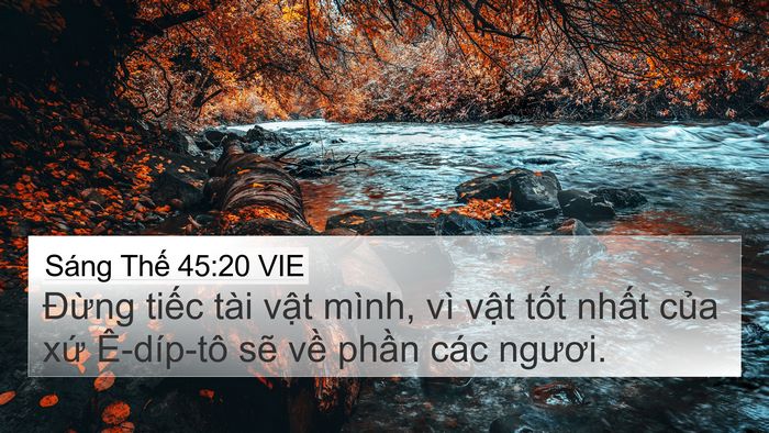 Sáng Thế 45:20 VIE Bible Verse Image