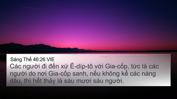 Sáng Thế 46:26 VIE Bible Verse Image