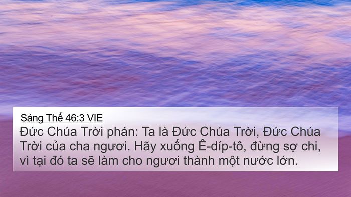 Sáng Thế 46:3 VIE Bible Verse Image