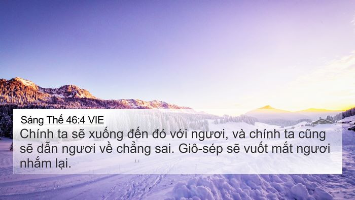 Sáng Thế 46:4 VIE Bible Verse Image