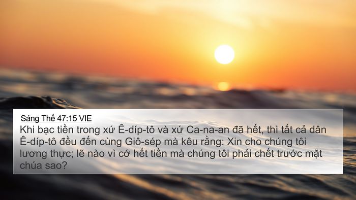 Sáng Thế 47:15 VIE Bible Verse Image