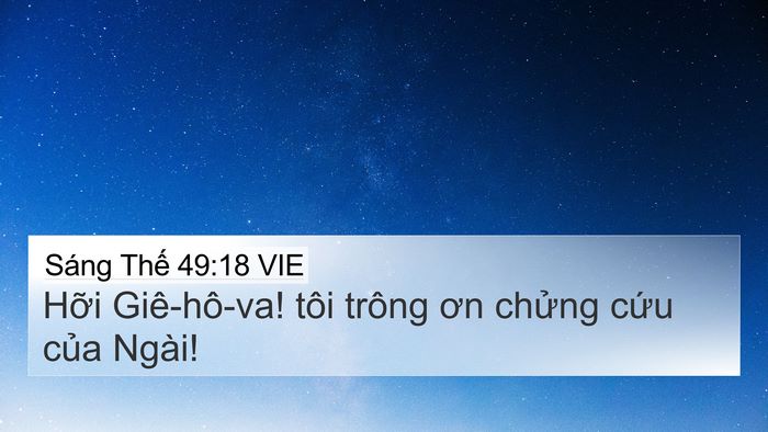 Sáng Thế 49:18 VIE Bible Verse Image