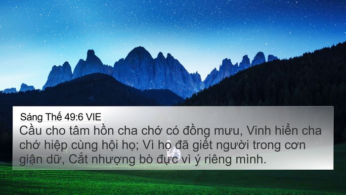 Sáng Thế 49:6 VIE Bible Verse Image