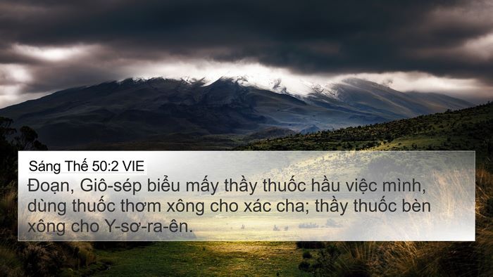Sáng Thế 50:2 VIE Bible Verse Image