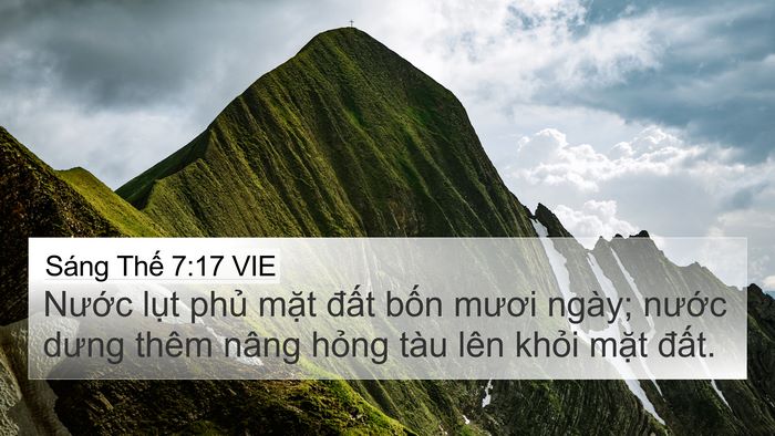 Sáng Thế 7:17 VIE Bible Verse Image