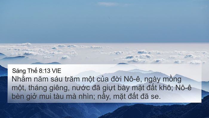 Sáng Thế 8:13 VIE Bible Verse Image