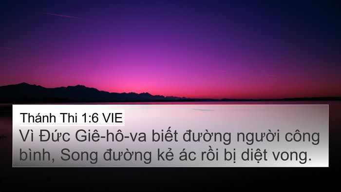 Thánh Thi 1:6 VIE Bible Verse Image