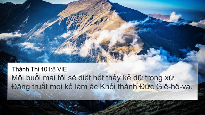 Thánh Thi 101:8 VIE Bible Verse Image