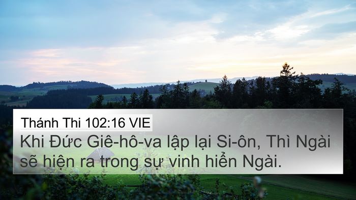 Thánh Thi 102:16 VIE Bible Verse Image
