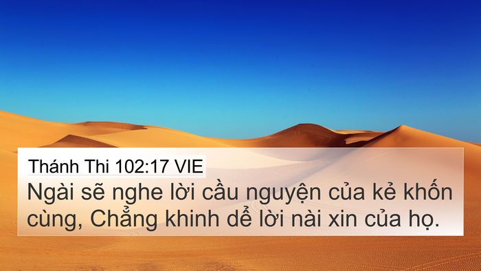 Thánh Thi 102:17 VIE Bible Verse Image