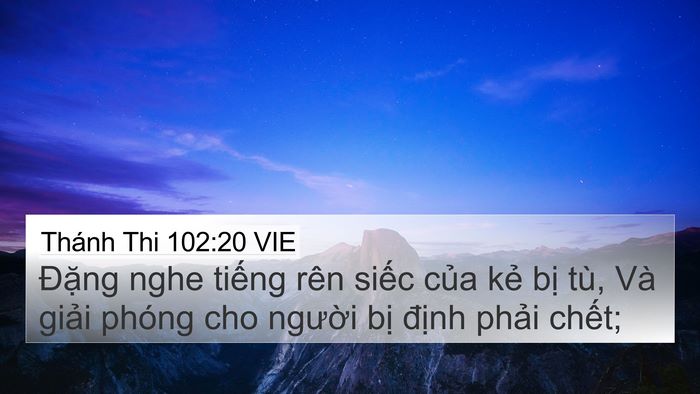 Thánh Thi 102:20 VIE Bible Verse Image