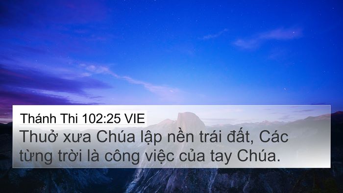 Thánh Thi 102:25 VIE Bible Verse Image