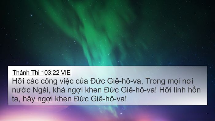 Thánh Thi 103:22 VIE Bible Verse Image