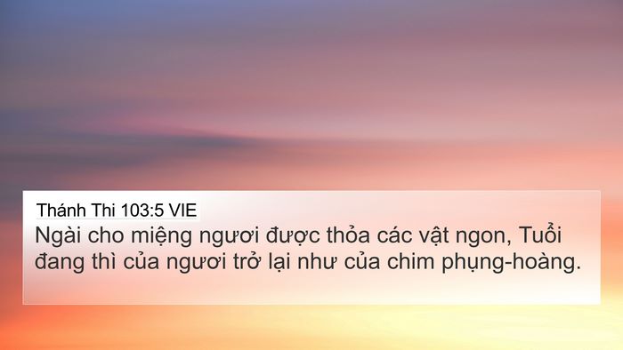 Thánh Thi 103:5 VIE Bible Verse Image