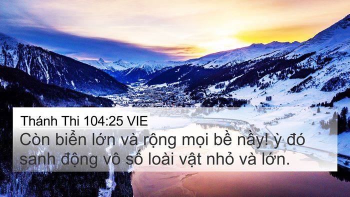 Thánh Thi 104:25 VIE Bible Verse Image
