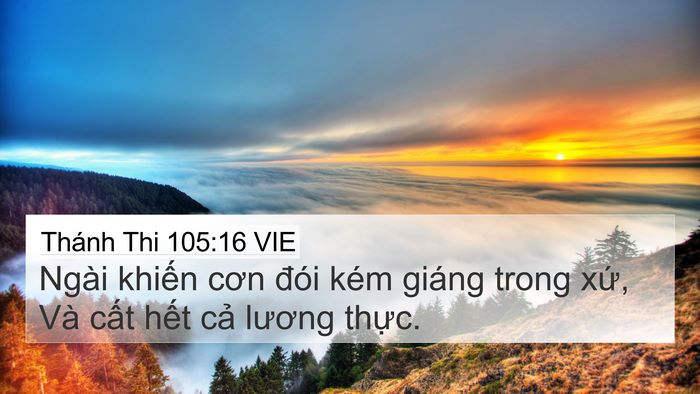 Thánh Thi 105:16 VIE Bible Verse Image