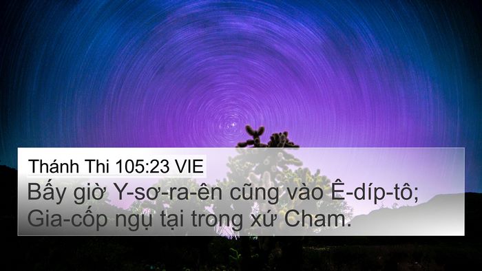 Thánh Thi 105:23 VIE Bible Verse Image