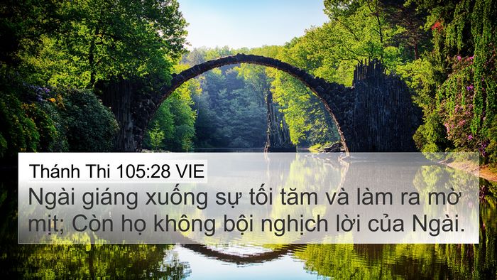 Thánh Thi 105:28 VIE Bible Verse Image