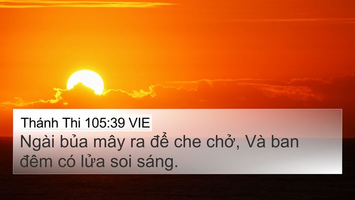 Thánh Thi 105:39 VIE Bible Verse Image