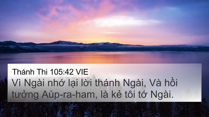 Thánh Thi 105:42 VIE Bible Verse Image