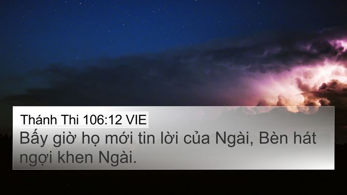 Thánh Thi 106:12 VIE Bible Verse Image