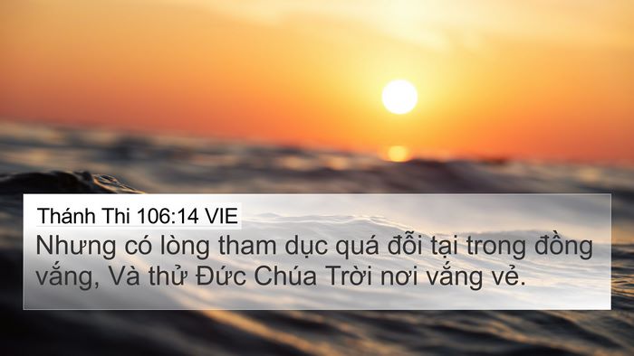 Thánh Thi 106:14 VIE Bible Verse Image