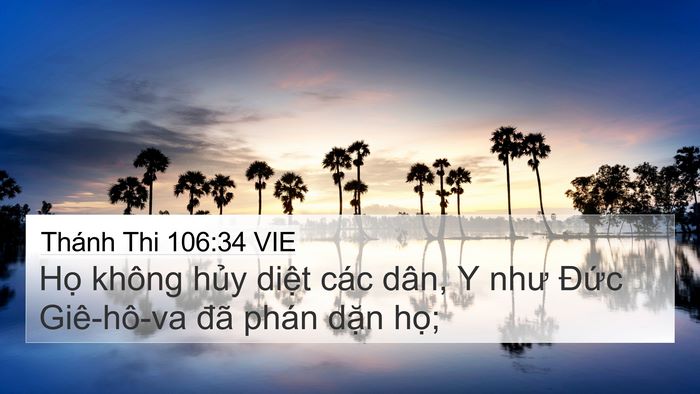 Thánh Thi 106:34 VIE Bible Verse Image