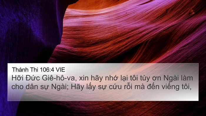 Thánh Thi 106:4 VIE Bible Verse Image