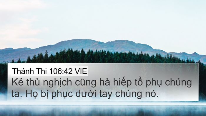 Thánh Thi 106:42 VIE Bible Verse Image
