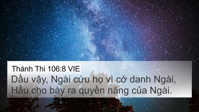 Thánh Thi 106:8 VIE Bible Verse Image