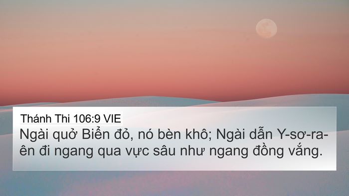 Thánh Thi 106:9 VIE Bible Verse Image