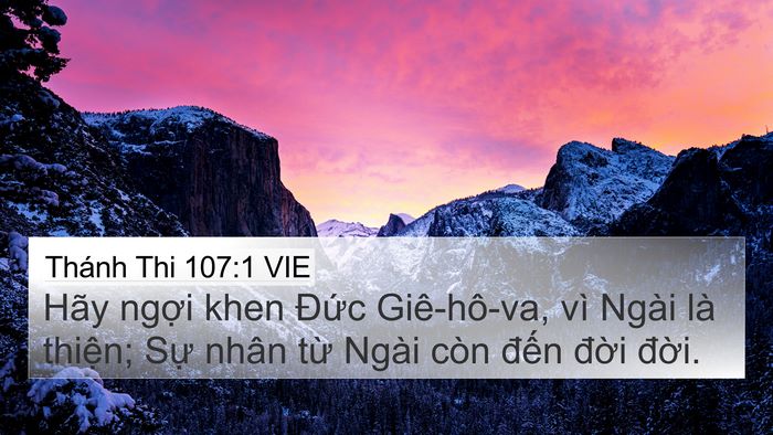 Thánh Thi 107:1 VIE Bible Verse Image