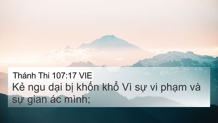 Thánh Thi 107:17 VIE Bible Verse Image
