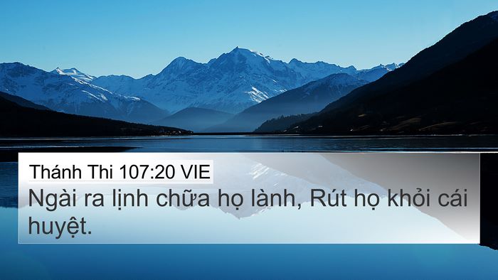 Thánh Thi 107:20 VIE Bible Verse Image