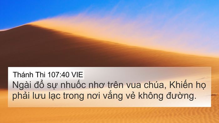 Thánh Thi 107:40 VIE Bible Verse Image